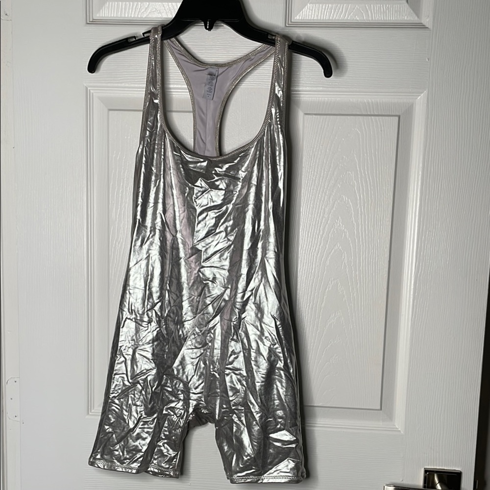 SKIMS metallic one piece swimsuit